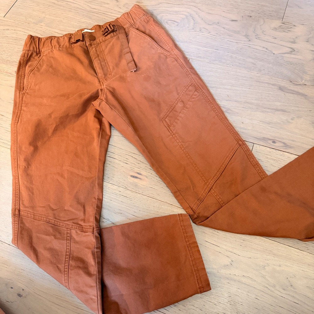 UpWest Burnt Orange Cargo Utility Pants with Integrated Belt Size Small